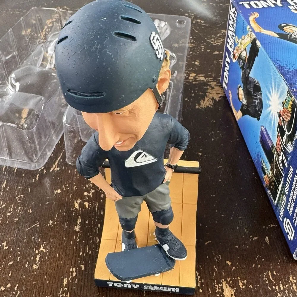 San Diego Padres Tony Hawk Night Bobblehead REPAIRED With Original Case & Insert